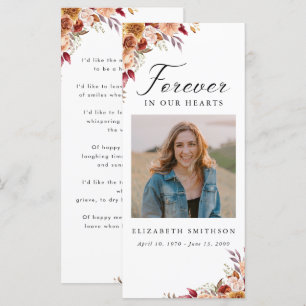 Fall Funeral Forever in our Hearts Poem Prayer