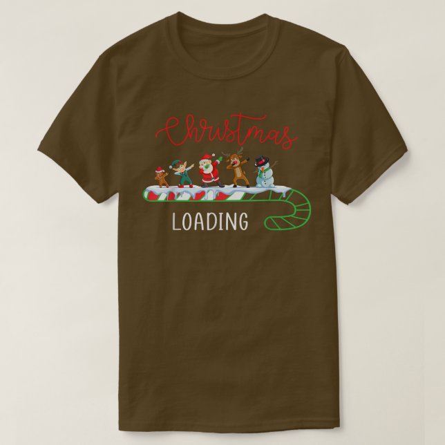 Fall Funny Cute Techy Fun Christmas Loading Candy  T-Shirt (Design Front)