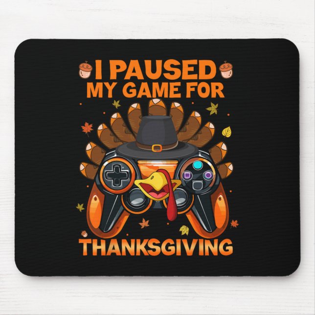 Fall Gaming Controller Turkey Funny Boy Kids  Mouse Mat (Front)
