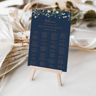 Fall Garden Wildflower Alphabetical Seating Chart