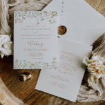 Fall Garden Wildflower Front & Back Wedding  Invitation<br><div class="desc">This fall garden wildflower front and back wedding invitation is perfect for a rustic wedding. The design features pink,  blush,  rose and purple hand-painted wild flowers with butterflies.

Save paper by including more details on the back of the invitation instead of on a separate enclosure card.</div>