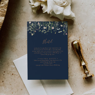 Fall Garden Wildflower Minimalist Hotel Enclosure Card