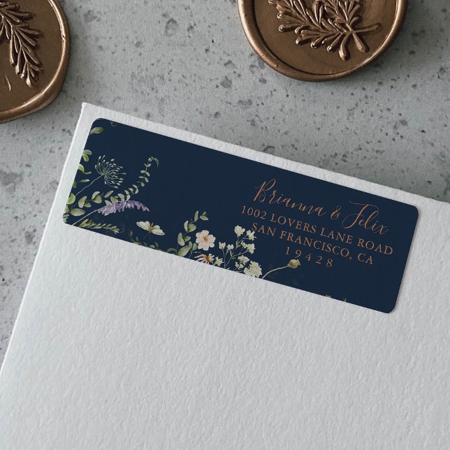 Fall Garden Wildflower Return Address Label (Creator Uploaded)