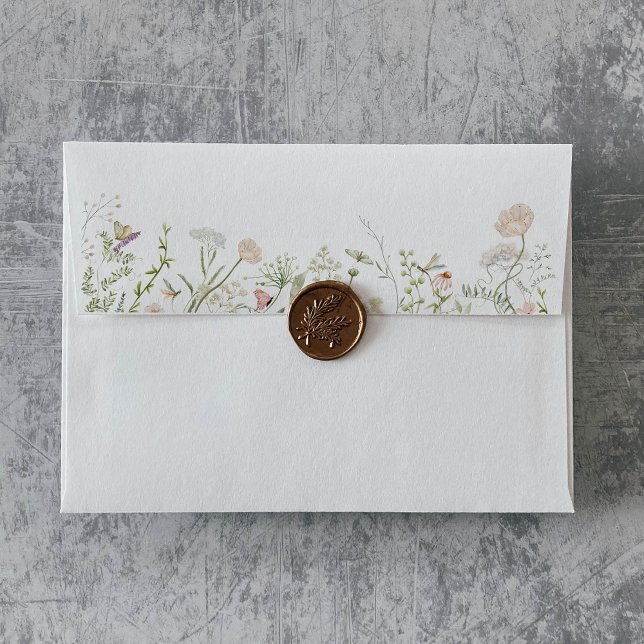 Fall Garden Wildflower Self-Addressed RSVP  Envelope (Creator Uploaded)