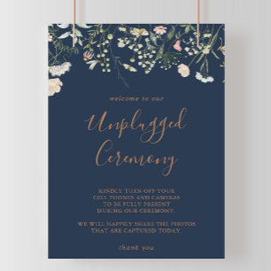 Fall Garden Wildflower Unplugged Ceremony Sign