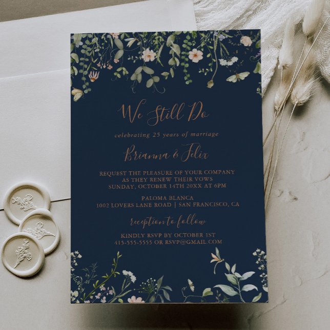 Fall Garden Wildflower We Still Do Vow Renewal Invitation (Creator Uploaded)