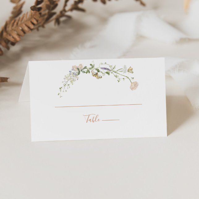 Fall Garden Wildflower Wedding Place Card (Creator Uploaded)