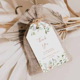 Fall Garden Wildflower Wedding Thank You Gift Tags