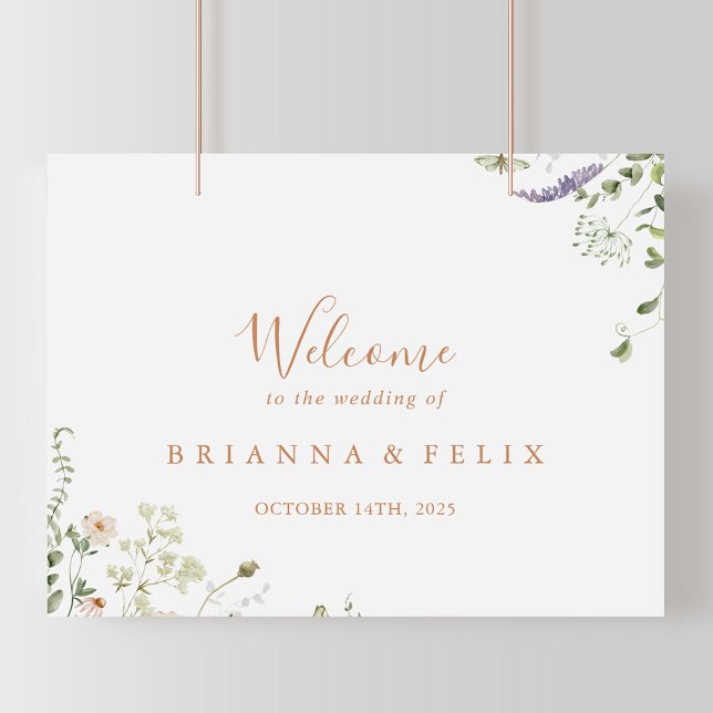 Fall Garden Wildflower Wedding Welcome Sign (Creator Uploaded)