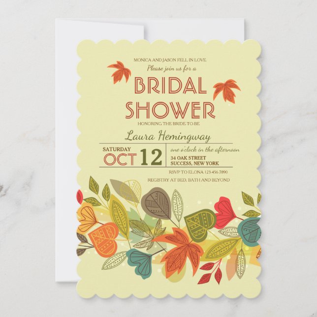 Fall Garland Invitation (Front)