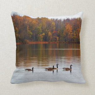 Fall Geese Reflections Cushion