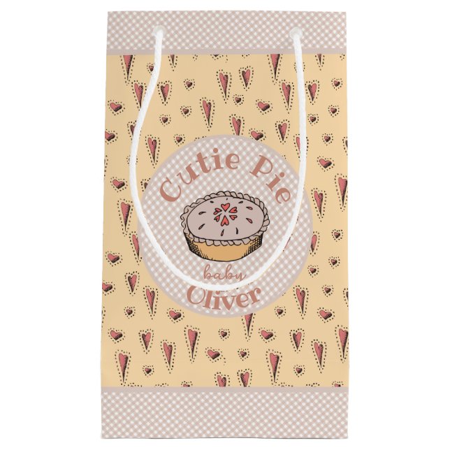 Fall Gender Neutral Cutie Pie Baby Small Gift Bag (Front)