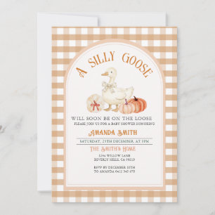 Fall Gender Neutral Silly Goose Baby Shower  Invitation