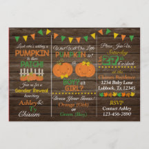Fall Gender Reveal Invitation