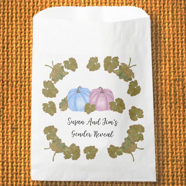 Fall Gender Reveal Little Pumpkin Theme  Favour Bags (Creator Uploaded)