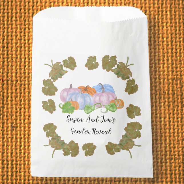 Fall Gender Reveal Little Pumpkin Theme  Favour Bags (Creator Uploaded)