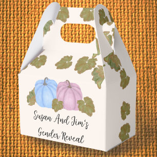 Fall Gender Reveal Little Pumpkin Theme  Favour Box