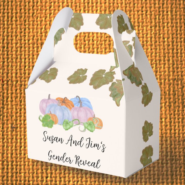 Fall Gender Reveal Little Pumpkin Theme  Favour Box (Creator Uploaded)