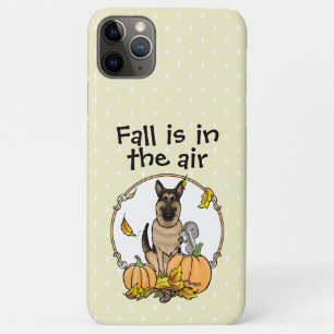 Fall German Shepherd Dog (black tan) Pumpkins Cute iPhone 11 Pro Max Case