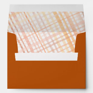 Fall Gingham Baby Shower Envelope Liner