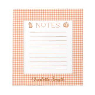 Fall Gingham Notepad
