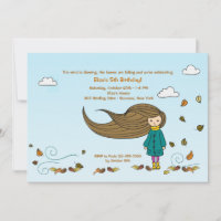 Fall Girl Invitation