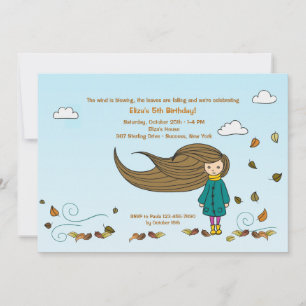Fall Girl Invitation