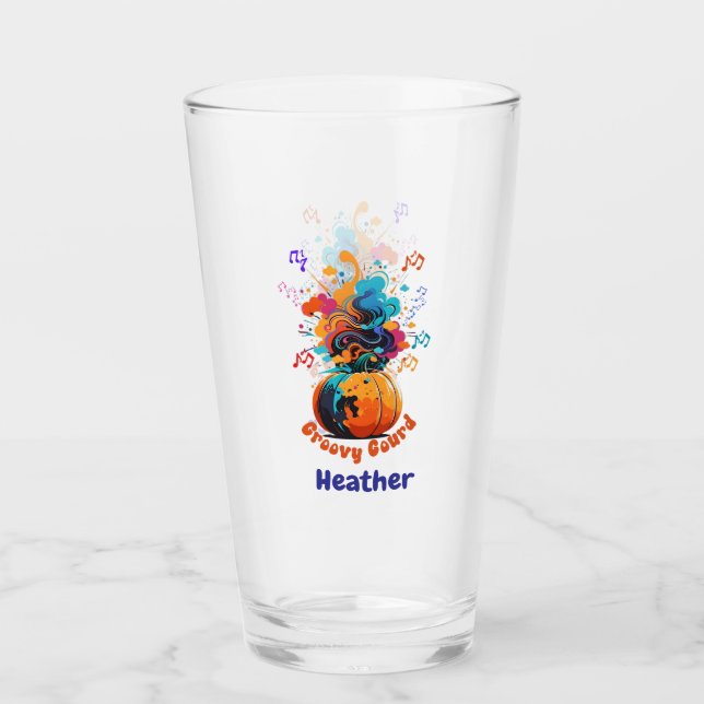 Fall glass tumbler  (Front)