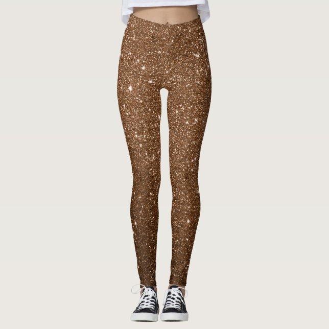 Fall Glitter All-Over-Print Leggings (Front)