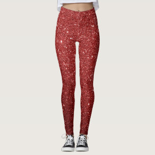 Fall Glitter All-Over-Print Leggings