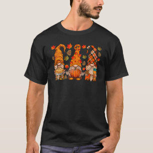 Fall Gnome Autumn Leaves Thanksgiving Gnome T-Shirt
