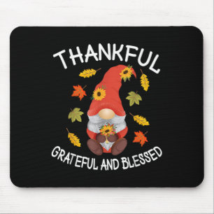 Fall Gnome Autumn Thanksgiving Men Women Mouse Mat