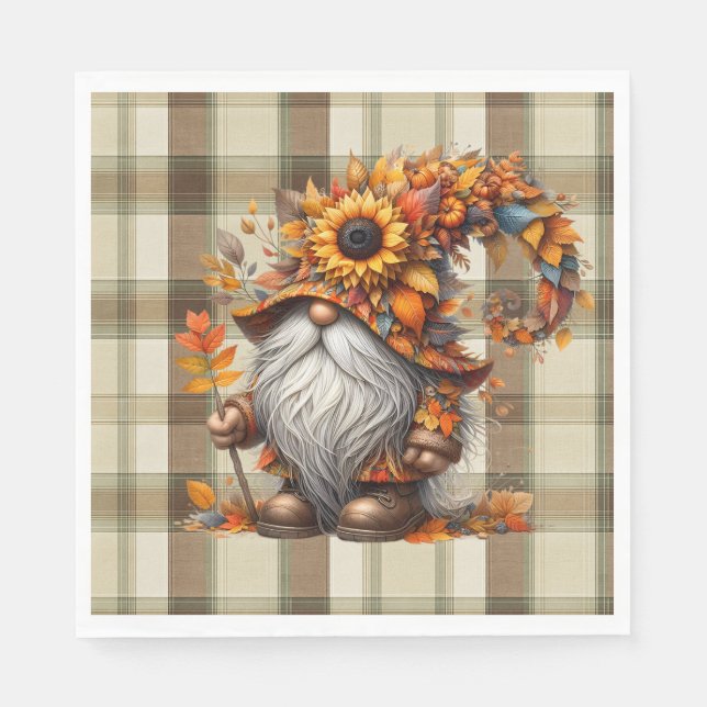 Fall Gnome  Napkin (Front)