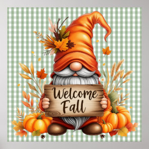 Fall Gnome Poster