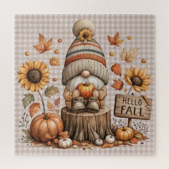 Fall Gnome Puzzle (Vertical)