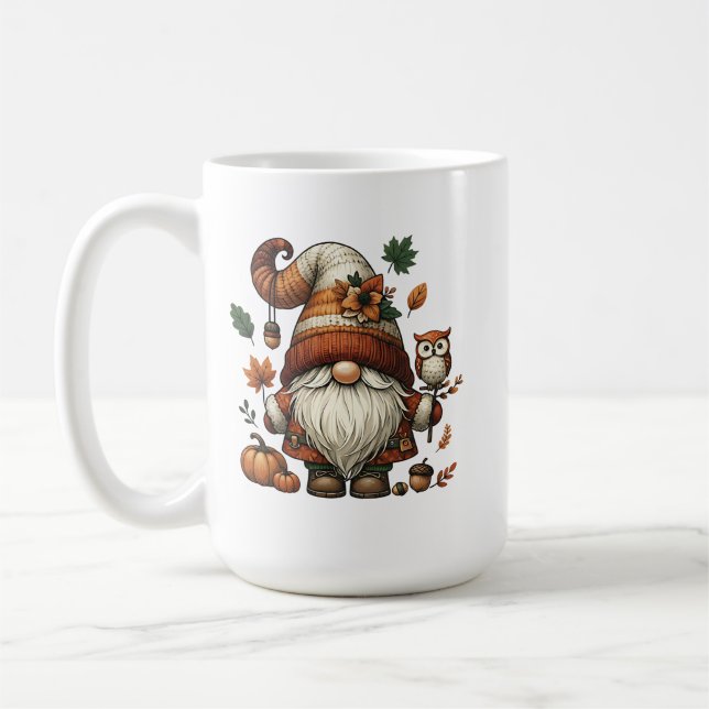 Fall Gnomes Shirt - Cozy Autumn Vibes Mug (Left)