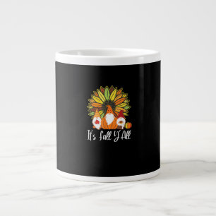 Fall Gnomes With Autumn Pumpkin It’s Fall Y’all Large Coffee Mug
