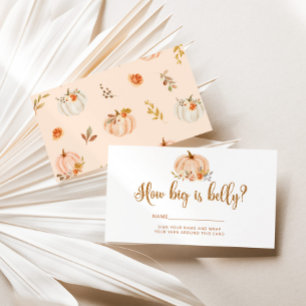 Fall gold foil pumpkin how big mummy's belly enclosure card