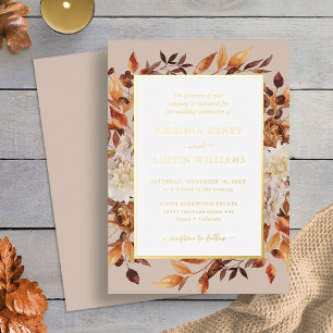 Fall Gold Modern Wedding