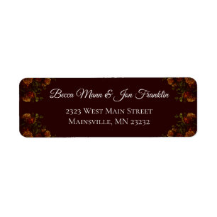 Fall Gothic Wedding Rustic Orange Maroon