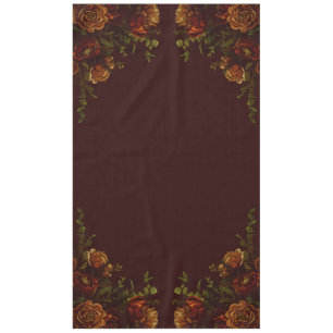 Fall Gothic Wedding Rustic Orange Maroon Tablecloth