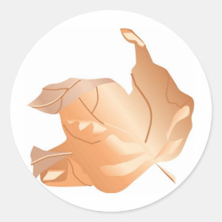 Fall Gradient Maple Leaf Classic Round Sticker