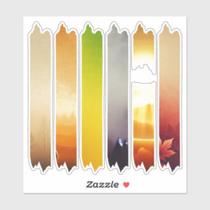 Fall Gradient Washi Tape Planner Stickers