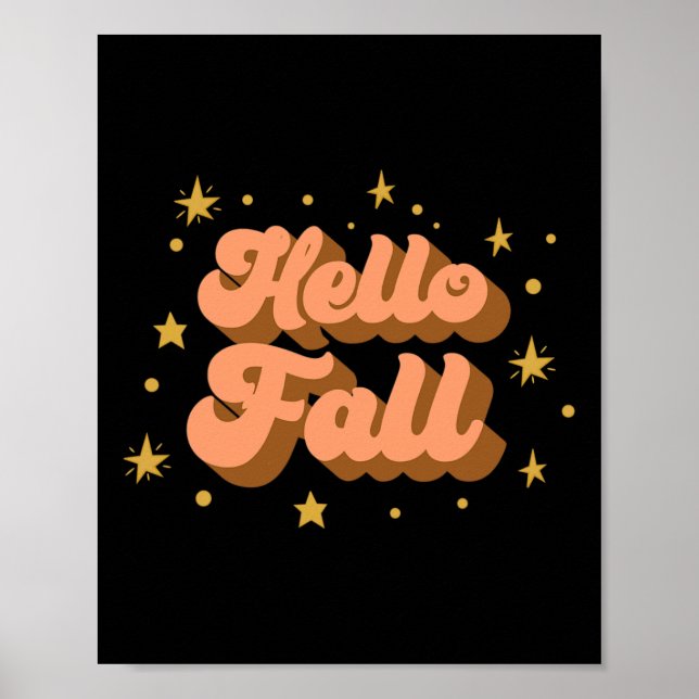 Fall Graphic Tees - Hello Fall  Poster (Front)
