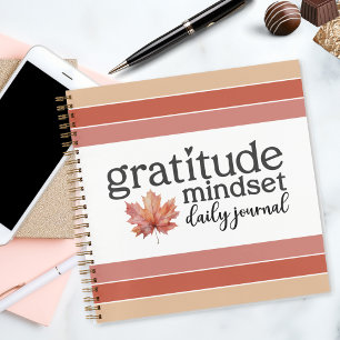 Fall "Gratitude Mindset Daily Journal" Notebook