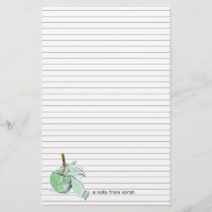 Fall Green Apple Autumn Letter Writing Stationery