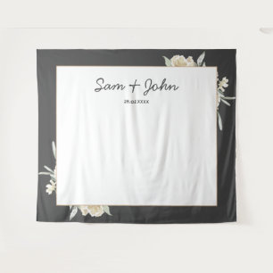 Fall Greenery Autumn Wedding Photo Booth Backdrop Tapestry