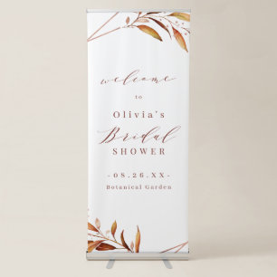Fall Greenery Geometric Rustic Bridal Shower Sign