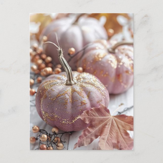 fall greeting card elegant pumpkins (Front)