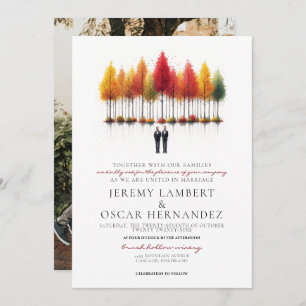 Fall Grooms Wedding Invitation